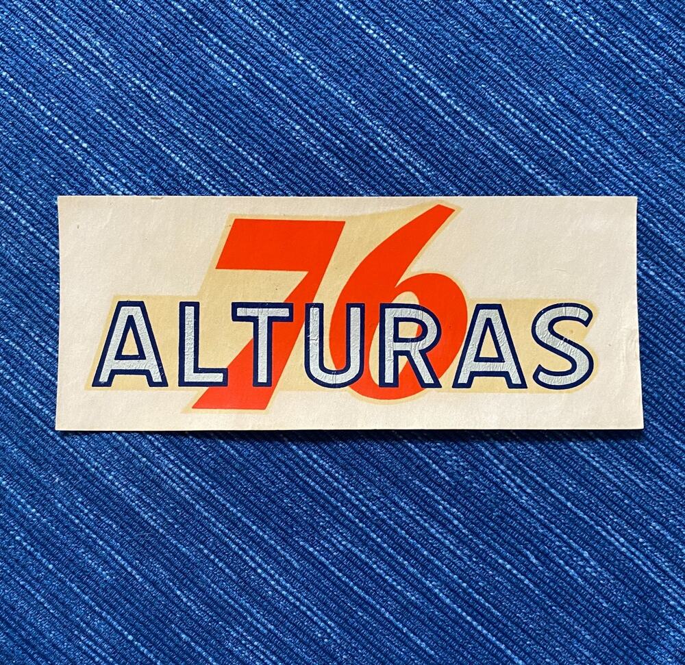 Vintage Union 76 Oil Alturas California Water Decal Gas Station Travel Souvenir